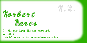 norbert mares business card